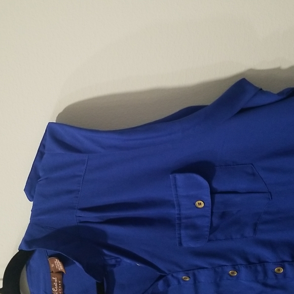 Royal Blue Lightweight Utility Dress, 3X - Picture 6 of 8